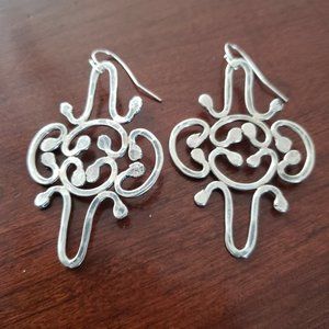 Large Vintage Sterling Silver earrings